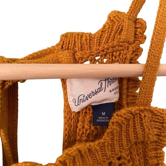 Universal Thread Crochet Sleeveless Halter Romper in Marigold Size Medium - Picture 14 of 15
